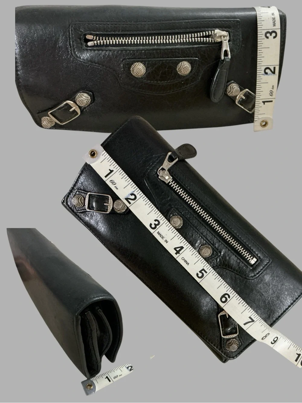 Balenciaga Black Leather with Silver Hardware